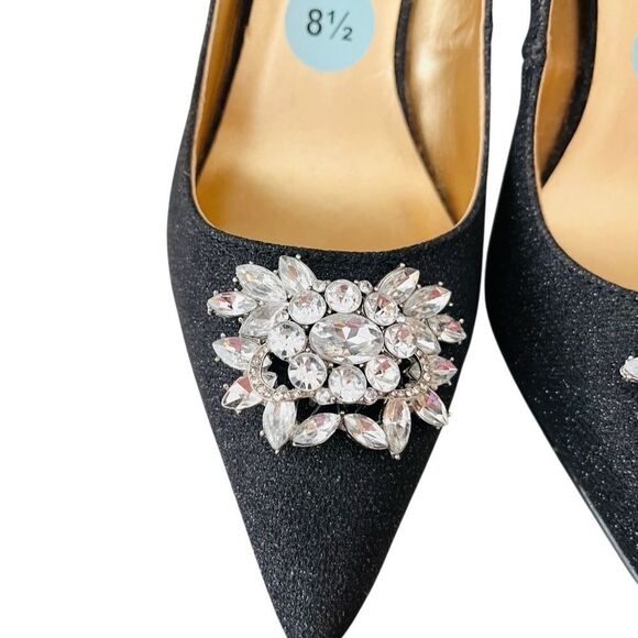 MARK JAMES by BADGLEY MISCHKA Glitter Rhinestone High Heel Pumps
Black sz 8.5. - Picture 6 of 9